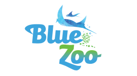 Logo for Blue Zoo featuring stingray
