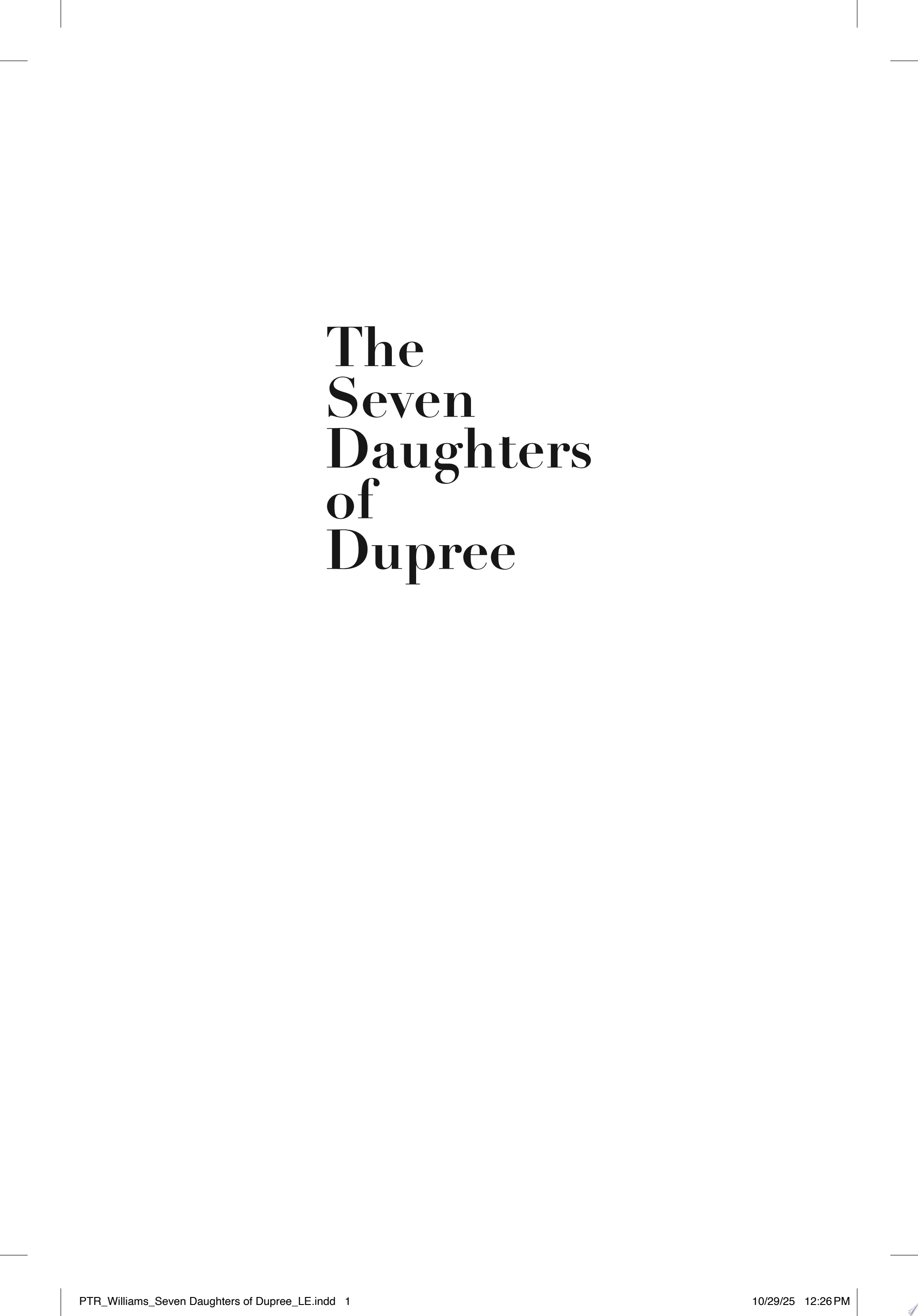 Image for "The Seven Daughters of Dupree"