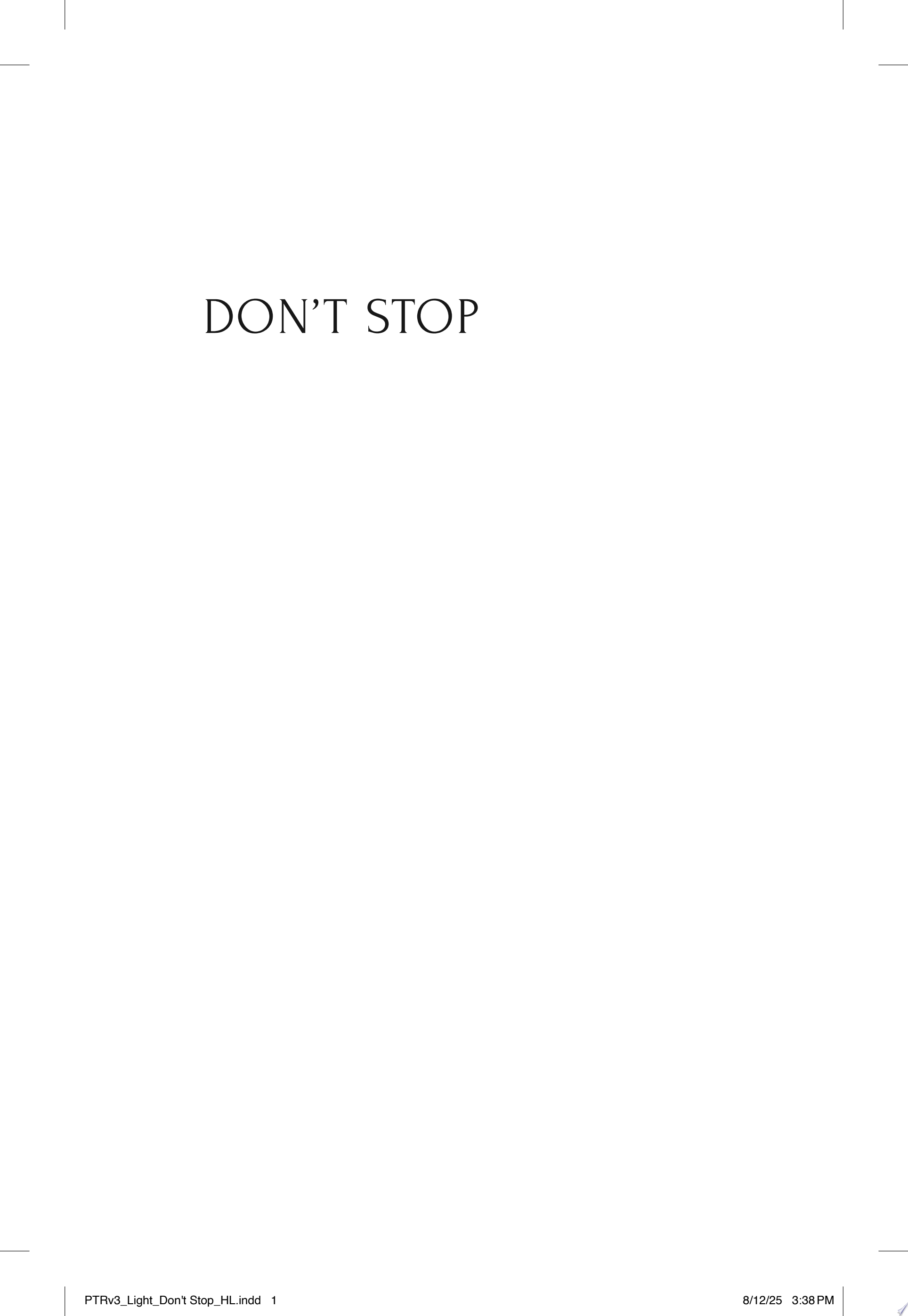 Image for "Don&#039;t Stop"