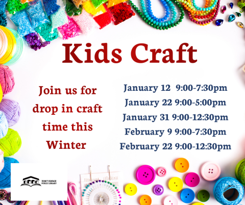 Drop in and make a craft at your own pace! 